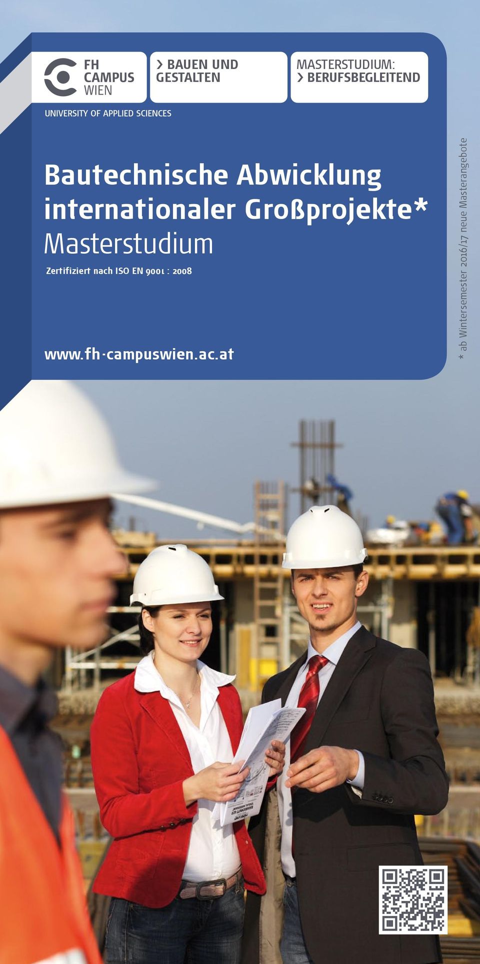 Masterstudium Zertifiziert nach ISO EN 9001 : 2008 www.
