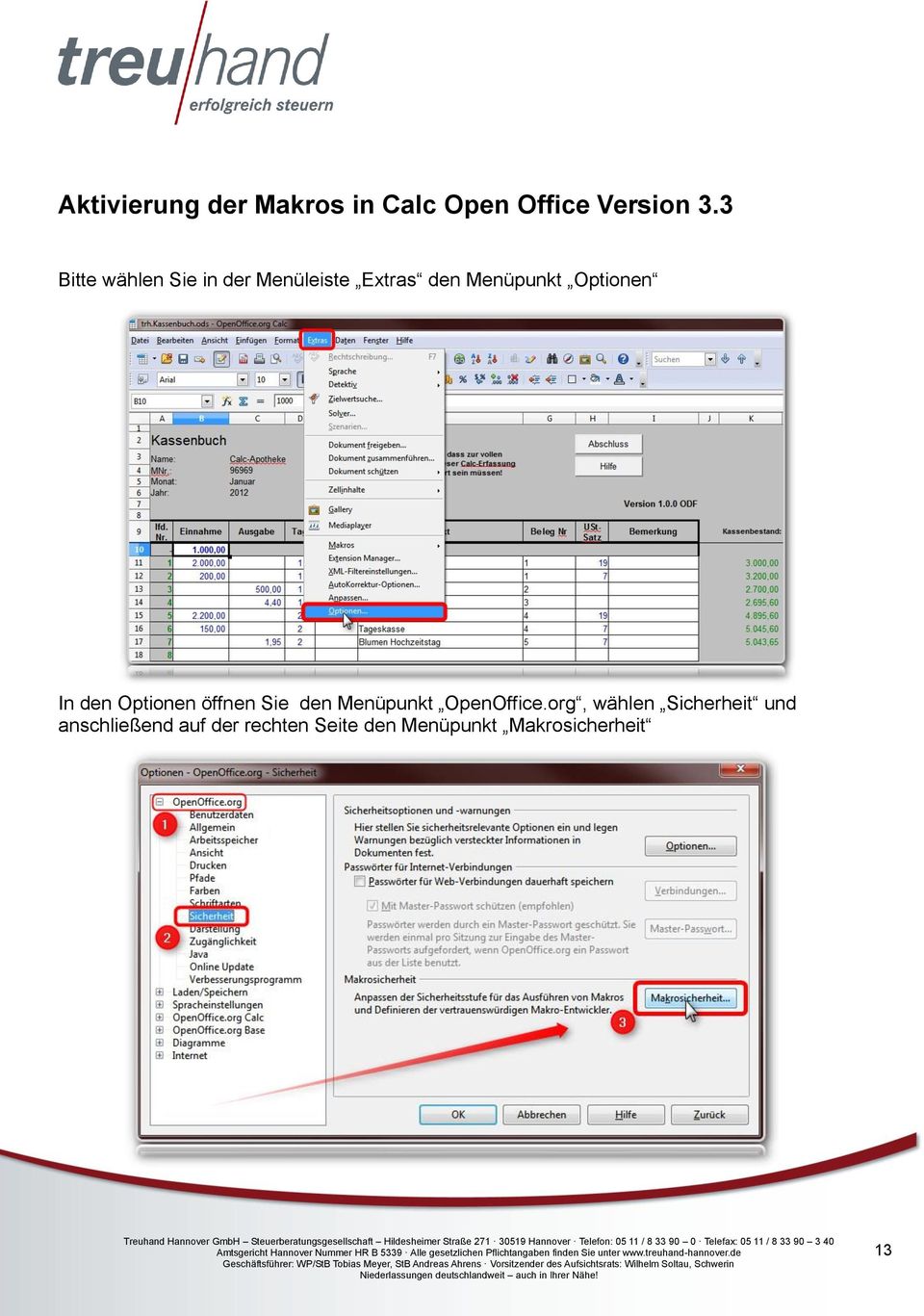In den Optionen öffnen Sie den Menüpunkt OpenOffice.