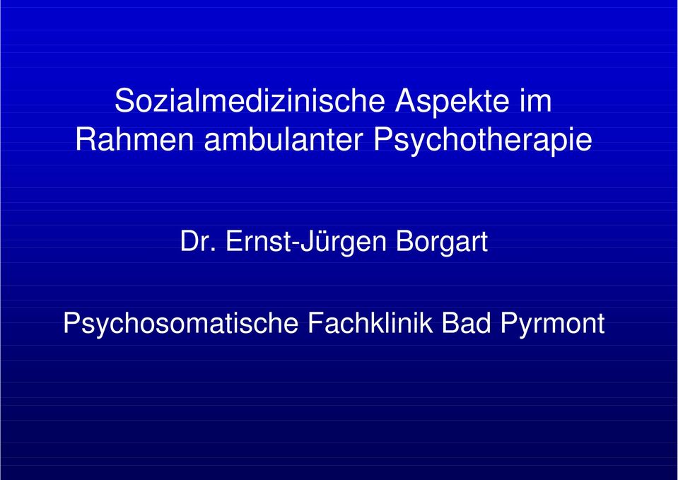 Psychotherapie Dr.