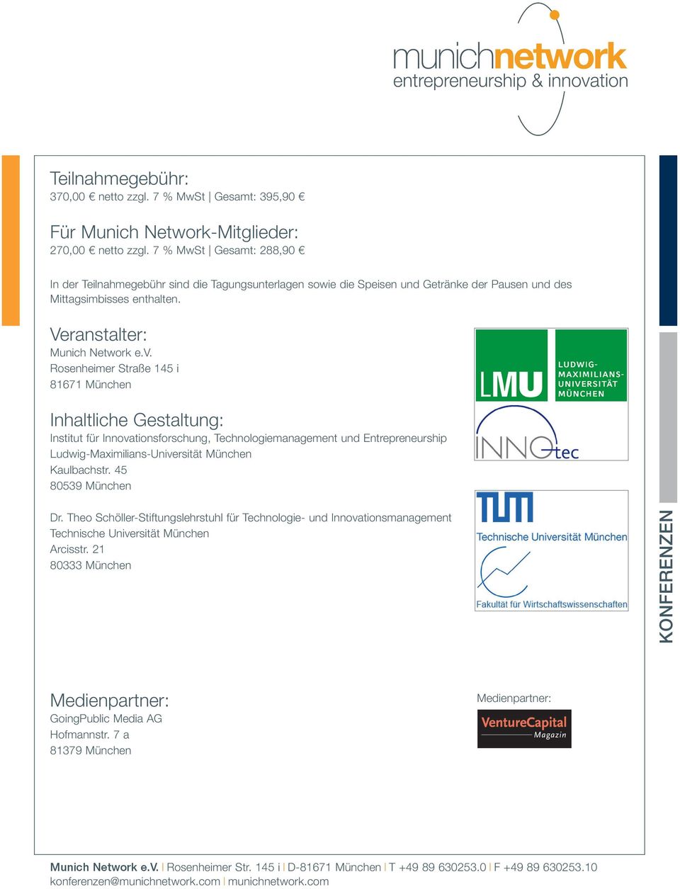 Veranstalter: Munich Network e.v.
