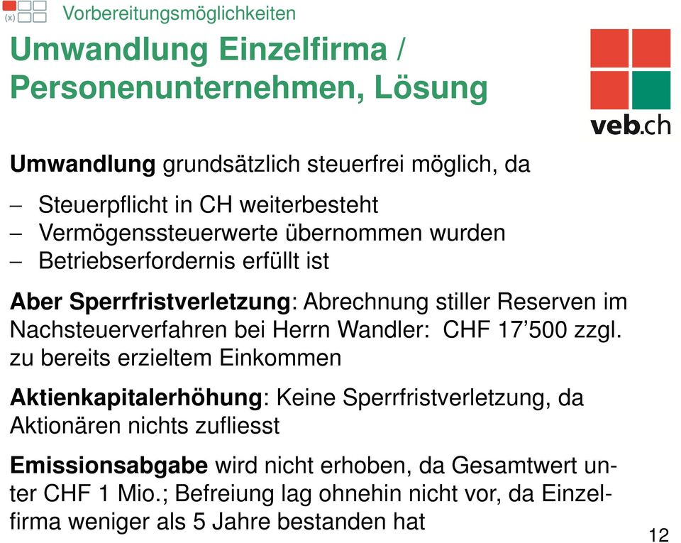 Nachsteuerverfahren bei Herrn Wandler: CHF 17 500 zzgl.
