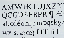 Serif von Lucas de Groot (1995), hier in einem Buch über einen römischen Trödelmarkt verwendet, unterstützt die Anmutung des älteren Trödels, ohne»alt«zu wirken.