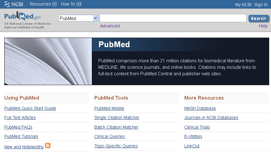 PubMed Startseite