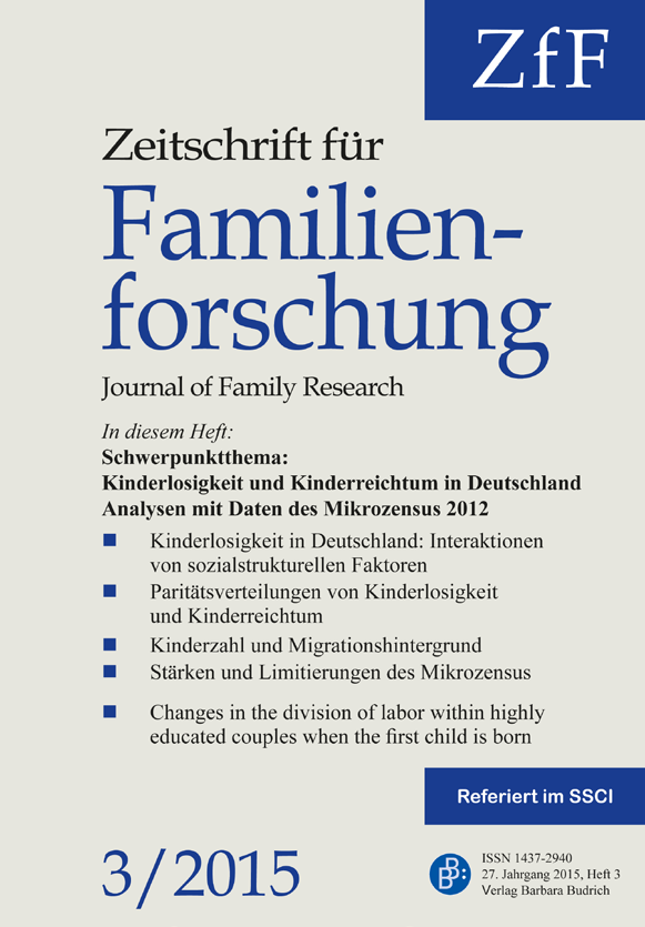 Aktuelles aus dem BiB Literatur von BiB-Mitarbeiterinnen und Mitarbeitern Martin Bujard; Jürgen Dorbritz (Hrsg.): Kinderlosigkeit und Kinderreichtum in Deutschland.