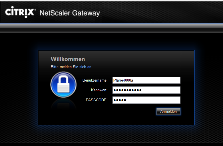 Pfarrpaket Ersteinstieg Citrix NetScaler Gateway Anleitung für den Ersteinstieg über das neue Citrix-Portal ab 16.