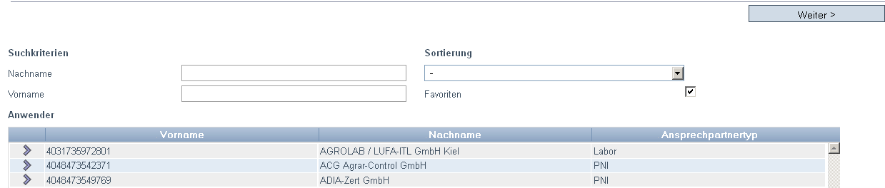 Über den Anwender auswählen Anwender auswählen mit wählen und mit Klick auf den Anwender für den Standort zuordnen Aktualisieren mit Anwender dem Standort zuordnen mit