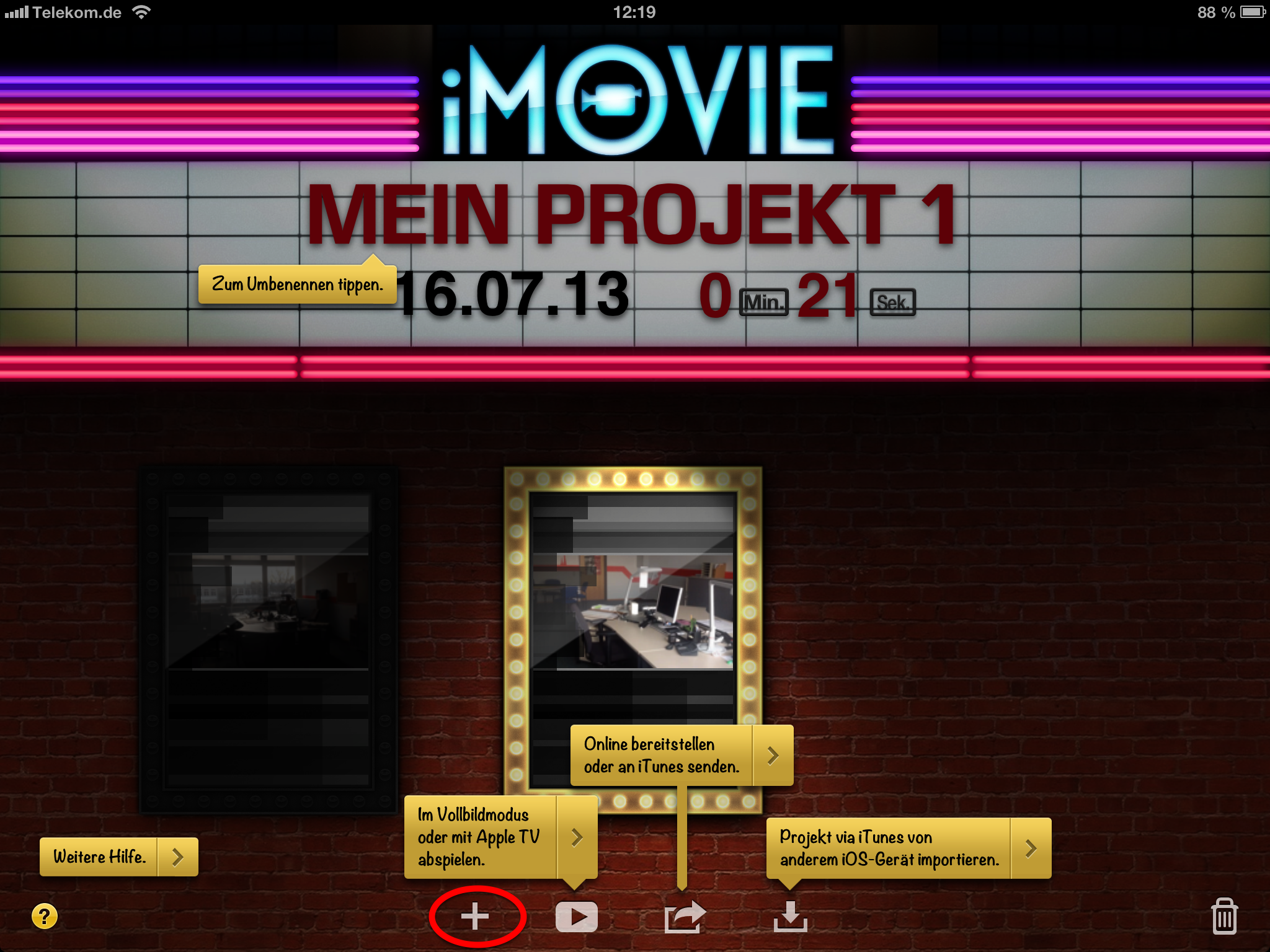 imovie auf dem ipad imovie starten Tippe auf das Symbol der imovie-app. Diese App musst du vorher im App-Shop erstehen. (Eine Alternative zu imovie ist z.b. Pinnacle Studio, beide Programme unterscheiden sich in Bedienung und Funktionsumfang nicht sehr.