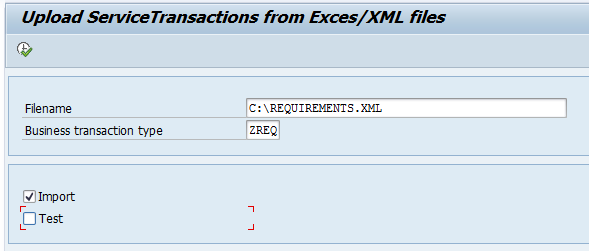 Excel-Upload von Anforderungen XML-Datei mit Anforderungen wird über einen Report in den SAP Solution Manager geladen Alle Anforderungen erhalten den initialen Status Neu Übernahme von Attributen