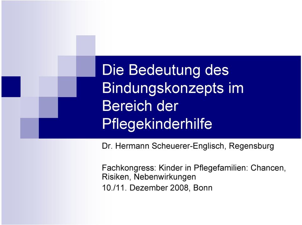 Hermann Scheuerer-Englisch, Regensburg Fachkongress: