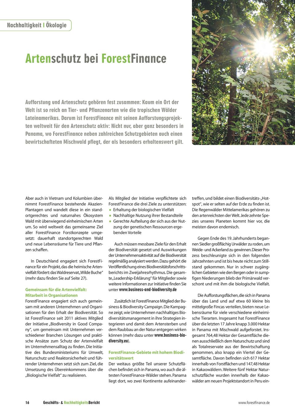 Darum ist ForestFinance mit seinen Aufforstungsprojekten weltweit für den Artenschutz aktiv: Nicht nur, aber ganz besonders in Panama, wo ForestFinance neben zahlreichen Schutzgebieten auch einen