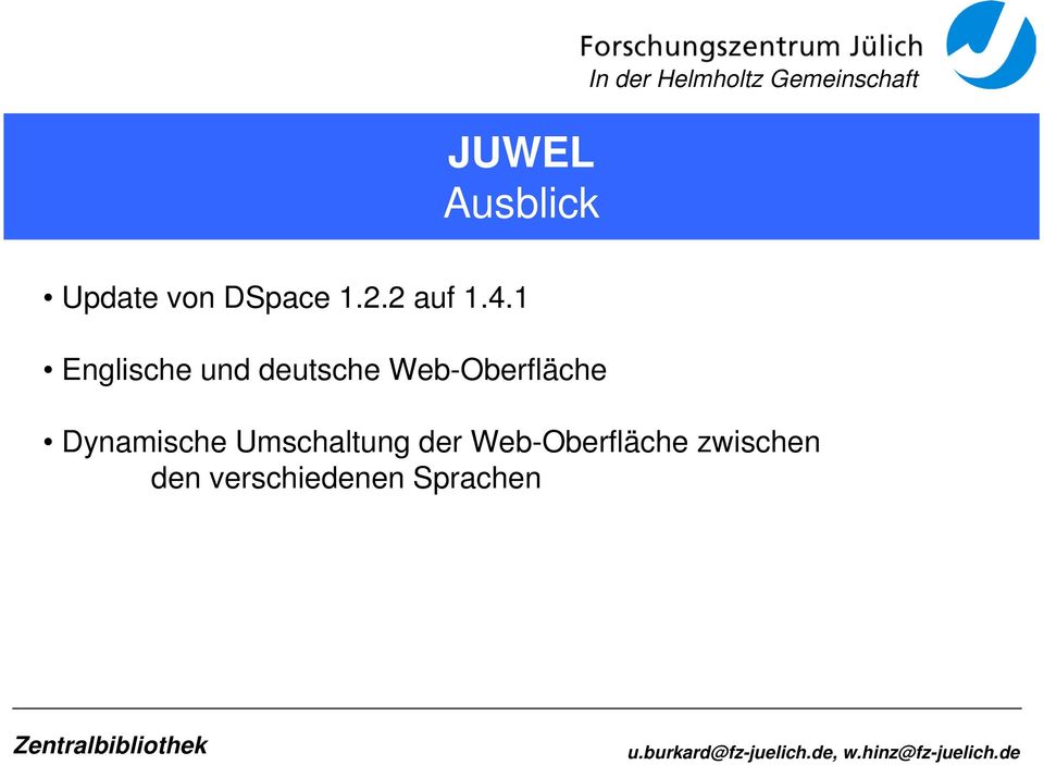 1 Englische und deutsche Web-Oberfläche