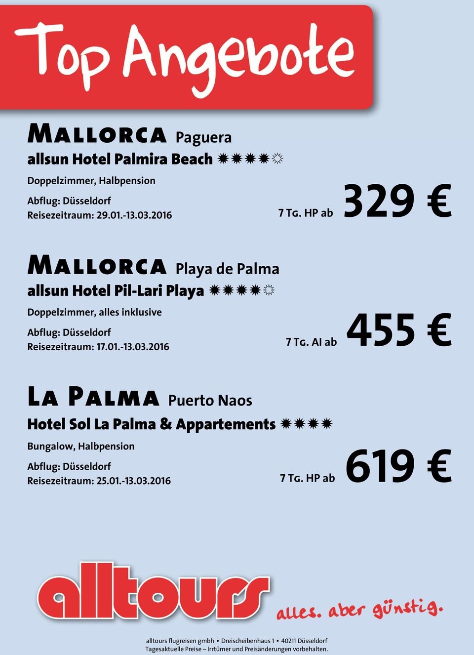 HP ab 329 Mallorca Playa de Palma allsun Hotel Pil-Lari Playa NNNNn Reisezeitraum: 17.01.