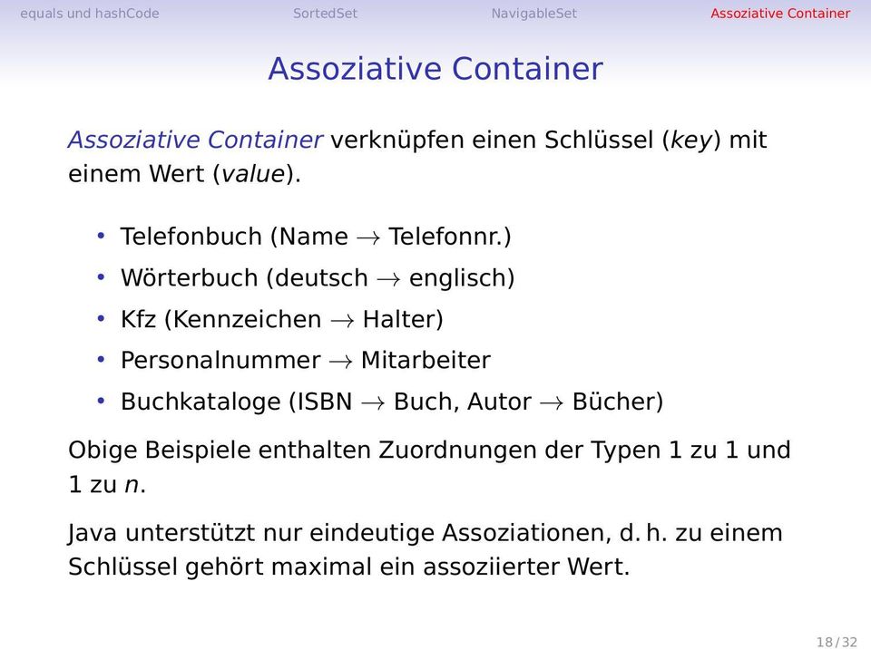) Wörterbuch (deutsch englisch) Kfz (Kennzeichen Halter) Personalnummer Mitarbeiter Buchkataloge (ISBN Buch,