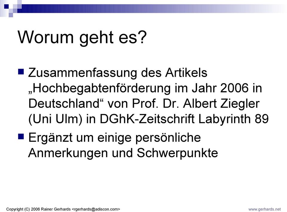 Jahr 2006 in Deutschland von Prof. Dr.