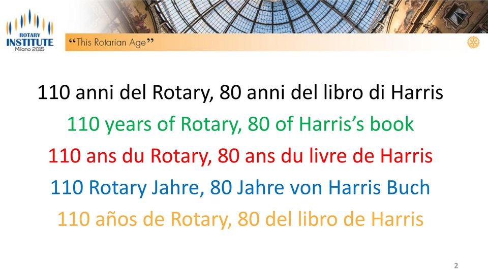 80 ans du livre de Harris 110 Rotary Jahre, 80 Jahre