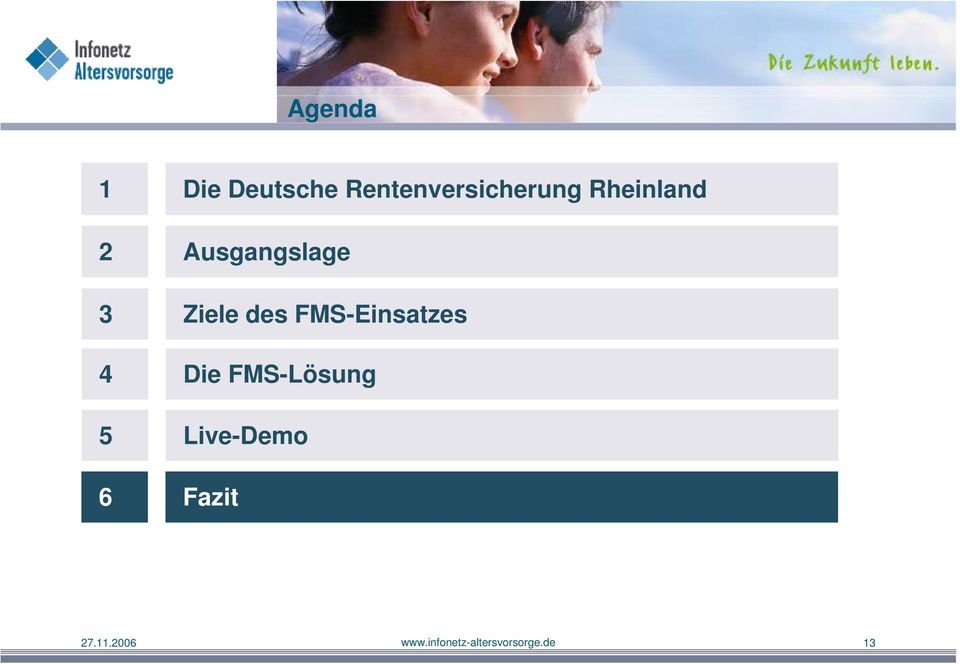 FMS-Einsatzes Die FMS-Lösung Live-Demo