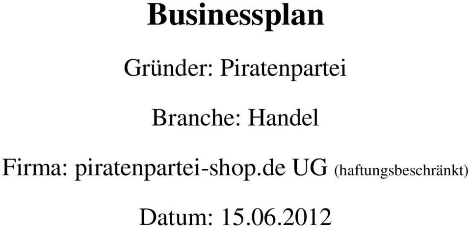 Firma: piratenpartei-shop.