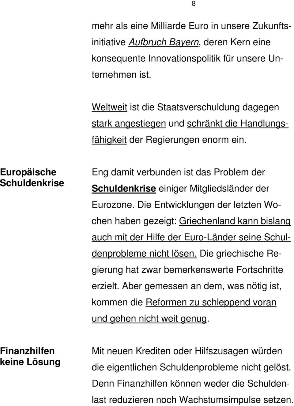 Europäische Schuldenkrise Eng damit verbunden ist das Problem der Schuldenkrise einiger Mitgliedsländer der Eurozone.