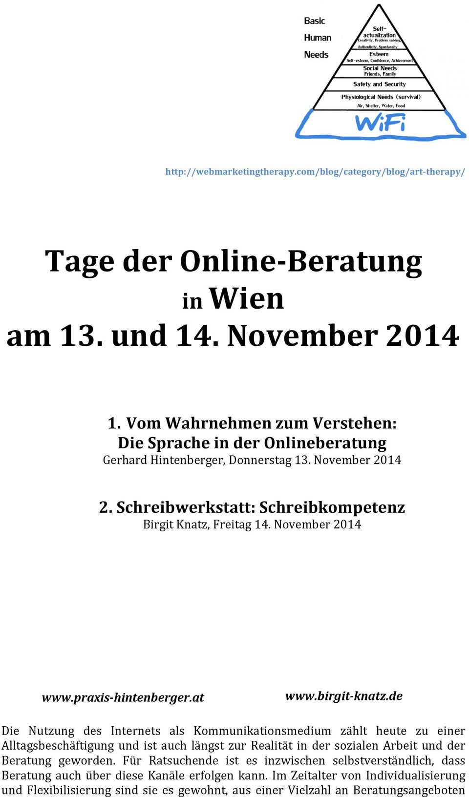 November 2014 www.praxis-hintenberger.at www.birgit-knatz.