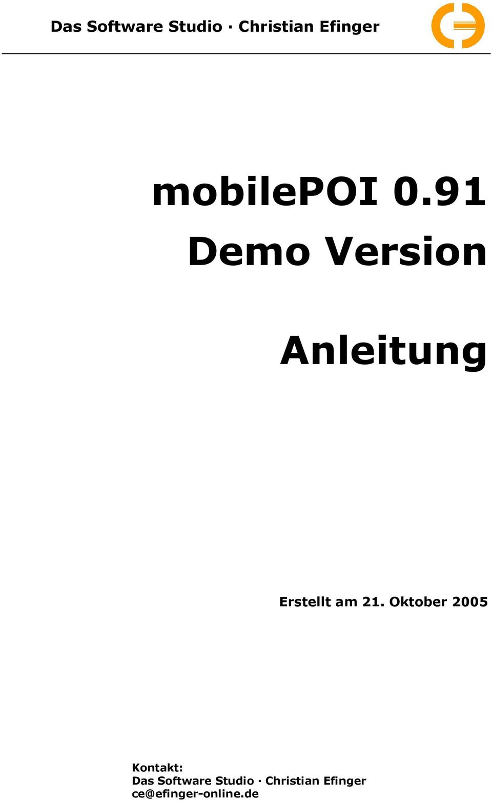 91 Demo Version Anleitung Erstellt am 21.
