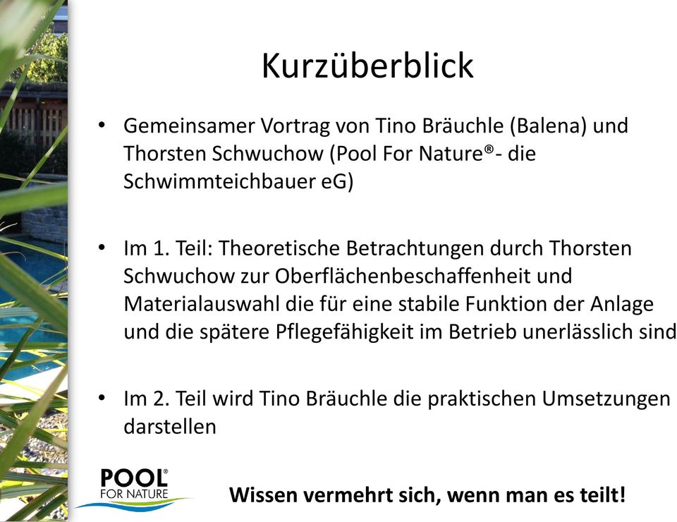 Teil: Theoretische Betrachtungen durch Thorsten Schwuchow zur Oberflächenbeschaffenheit und