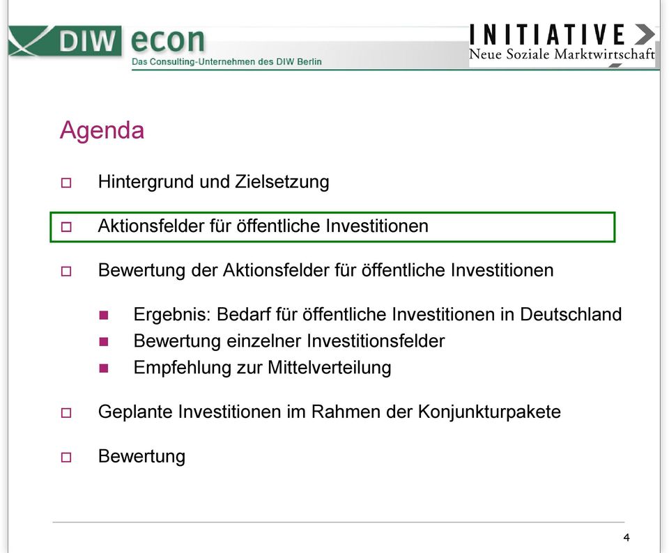 öffentliche Investitionen in Deutschland Bewertung einzelner Investitionsfelder