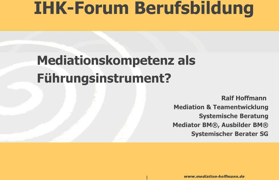 Ralf Hoffmann Mediation & Teamentwicklung