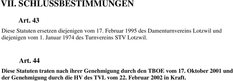 Januar 1974 des Turnvereins STV Lotzwil. Art.