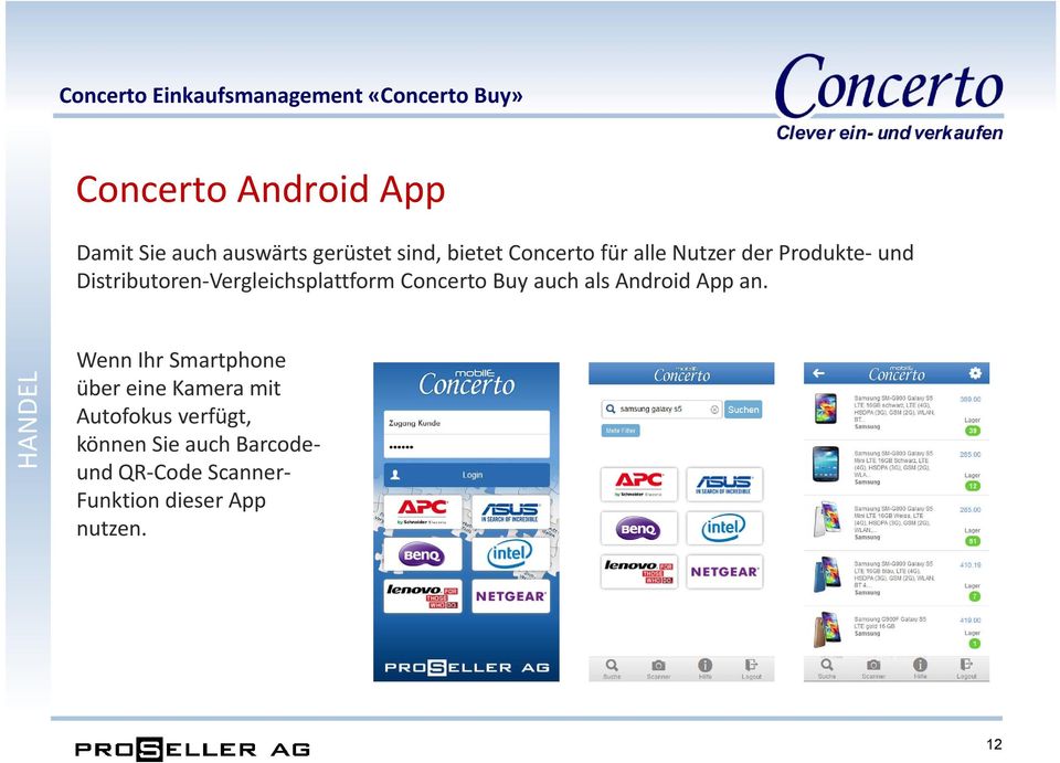 Vergleichsplattform Concerto Buy auch als Android App an.