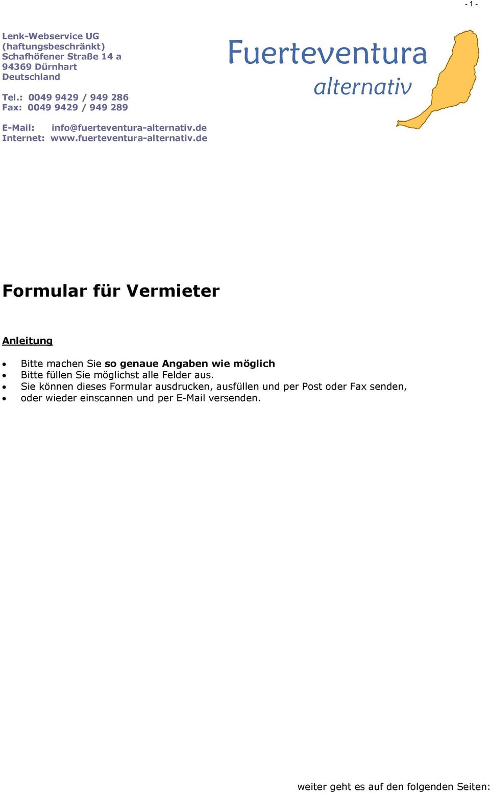 Alle hier gezeigten PDF Formulare! SPARSET Vermieter PRIXUS Formulare zum Download als ausfüllbare PDF Formulare 