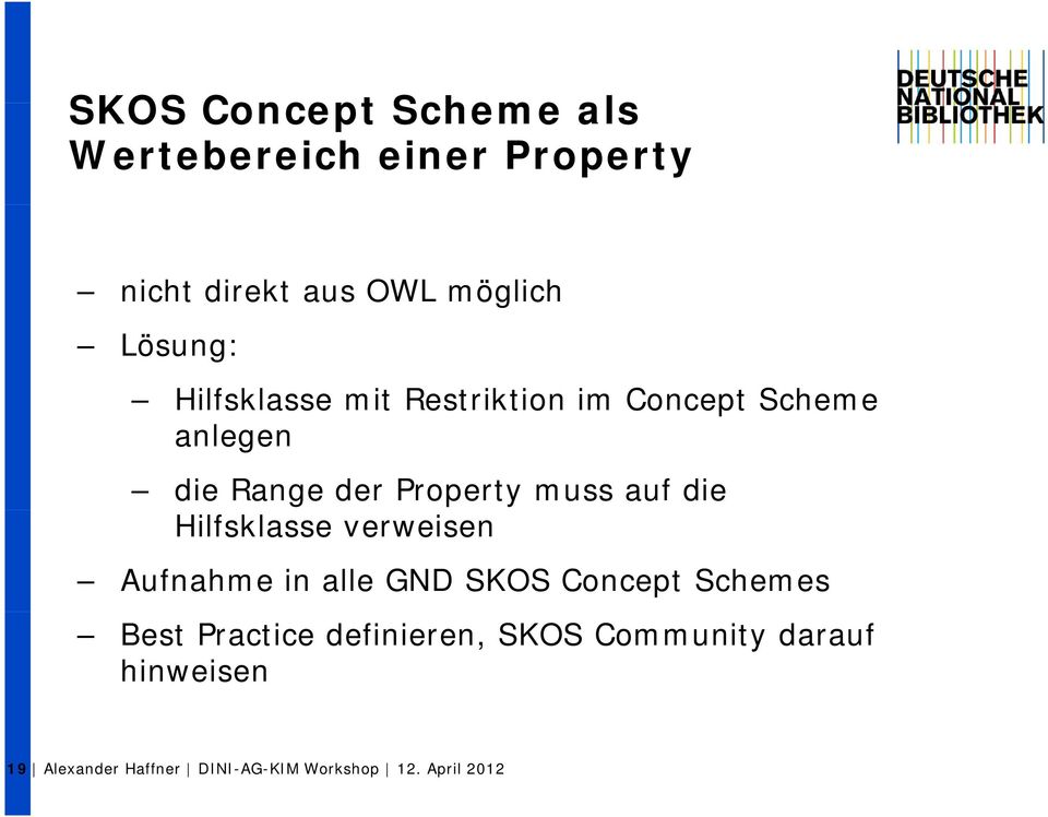 Hilfsklasse verweisen Aufnahme in alle GND SKOS Concept Schemes Best Practice definieren,