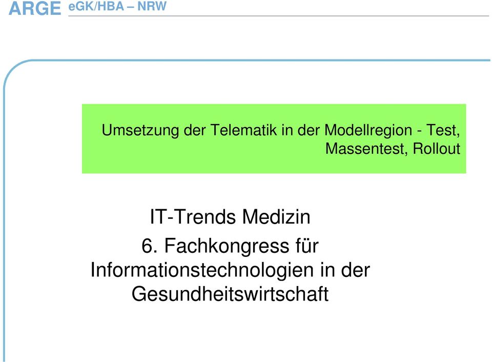 IT-Trends Medizin 6.