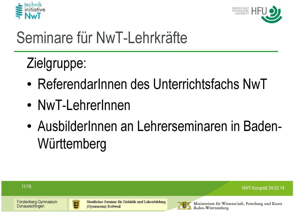 NwT-LehrerInnen AusbilderInnen an