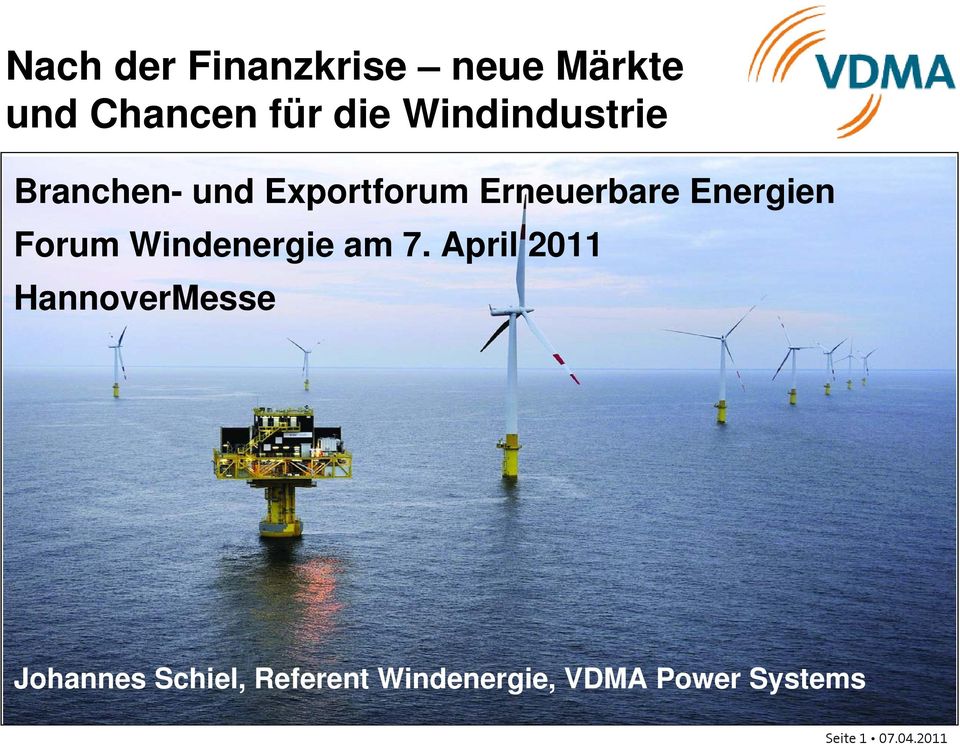 Energien Forum Windenergie am 7.