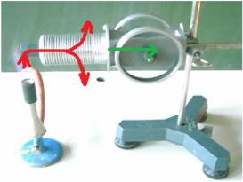 4 8 Entropie als Energieträger, Stirlingmotor. Ein Stirlingmotor wird über der Flamme der zuge hörigen Wärmequelle (Spirituskocher, Teelicht, Bunsenbrenner) gebracht.