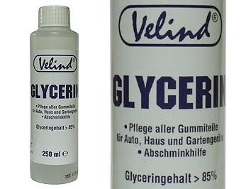 Wichtiger ist jedoch die Verwendung als Salbengrundlage. Da Glycerin sehr hygroskopisch ist, wird es auch verwandt, um Stoffe wie Seife, Tabak oder Druckerschwärze trocken zu halten.