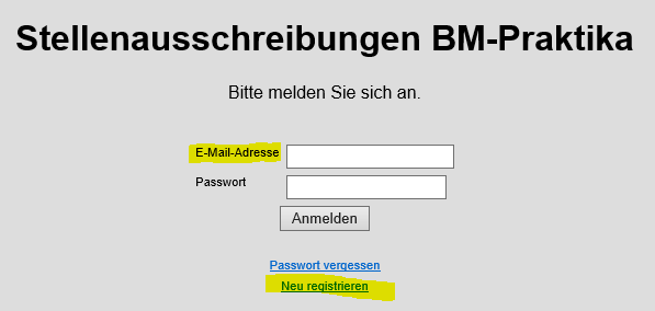 3. Stellenplattform auf www.wmsbern.ch Einstieg mit Passwort 1.