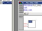 5. Programmbaustein in PLC_PRG einfügen 5.1 Doppelklick auf PLC_PRG (linkes Fenster) 5.