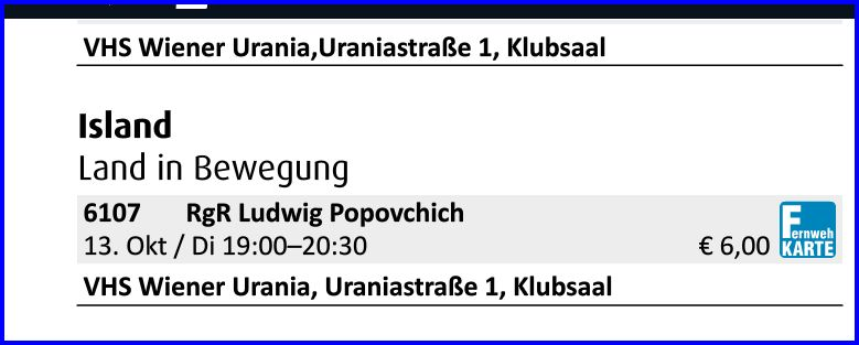 SKH Mitteilungsblatt Nr. 230 Oktober 2015 Seite 3 Liebe SKH-Freunde Wie uns vor kurzem Ludwig Popovchich informiert hat, hält er einen Lichtbildervortrag in der VHS Urania.