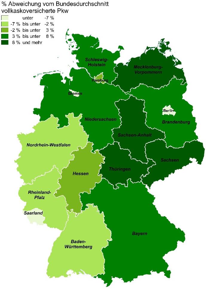 3. Autobesitzer aus Sachsen-Anhalt und Thüringen wählen am häufigsten einen Vollkaskoschutz nur Kfz-Haftpflichtversicherung Kfz-Vollkaskoversicherung Quelle: CHECK24 (www.check24.