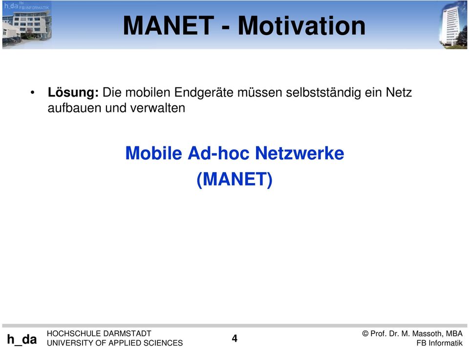 selbstständig ein Netz aufbauen