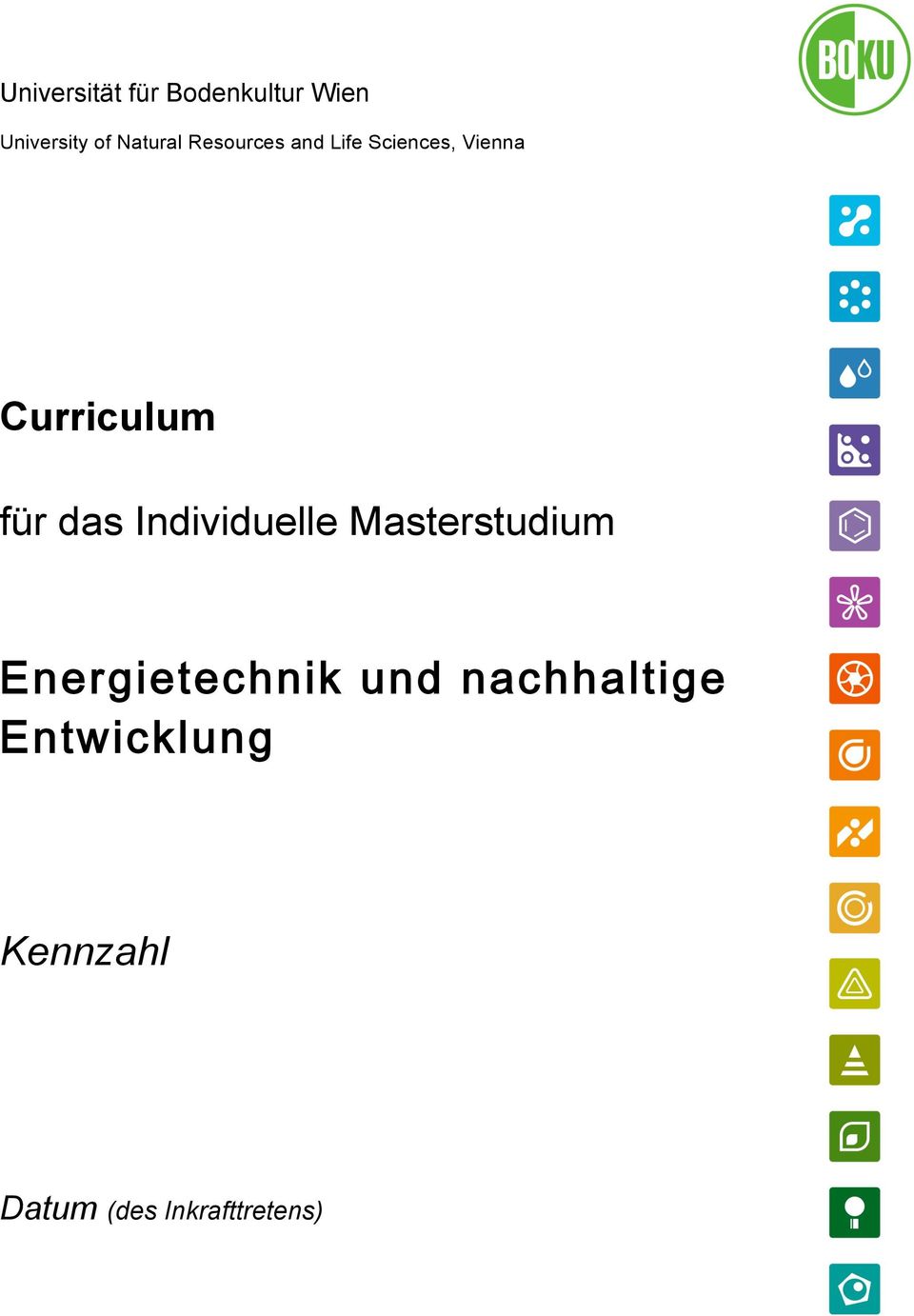 Sciences, Vienna Curriculum für das