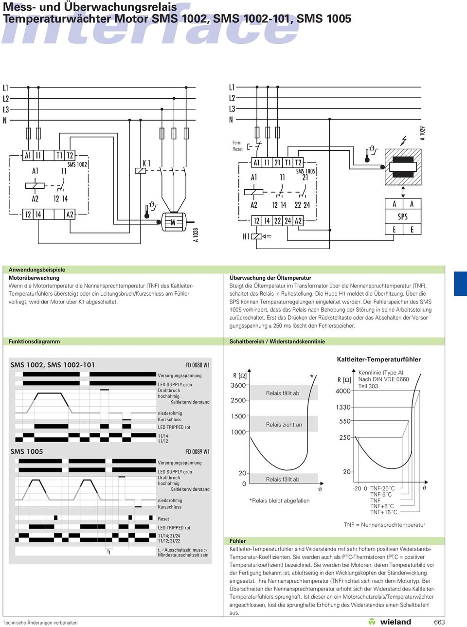 Funktionsdiagramm Überwachung der Öltemperatur Steigt die Öltemperatur im Transformator über die Nennanspruchtemperatur (TNF), schaltet das Relais in Ruhestellung. Die Hupe H1 meldet die Überhitzung.