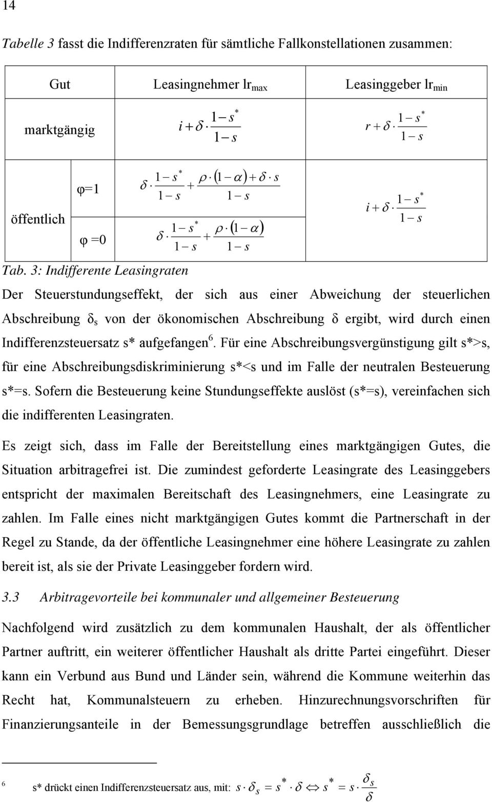 Indifferenzteueratz * aufgefangen 6. Für eine Abchreibungvergüntigung gilt *>, für eine Abchreibungdikriinierung *< und i Falle der neutralen Beteuerung *=.