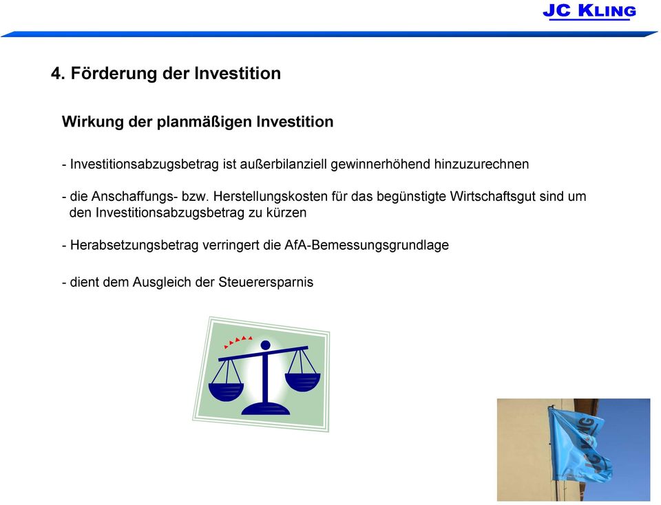 Herstellungskosten für das begünstigte Wirtschaftsgut sind um den Investitionsabzugsbetrag