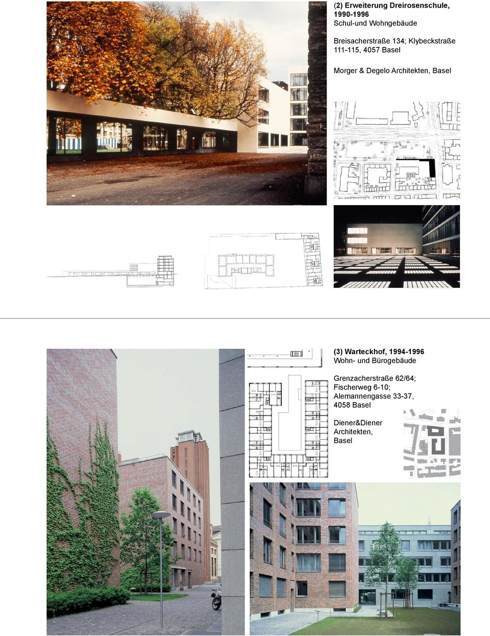 Architekten, Basel (3) Warteckhof, 1994-1996 Wohn- und Bürogebäude