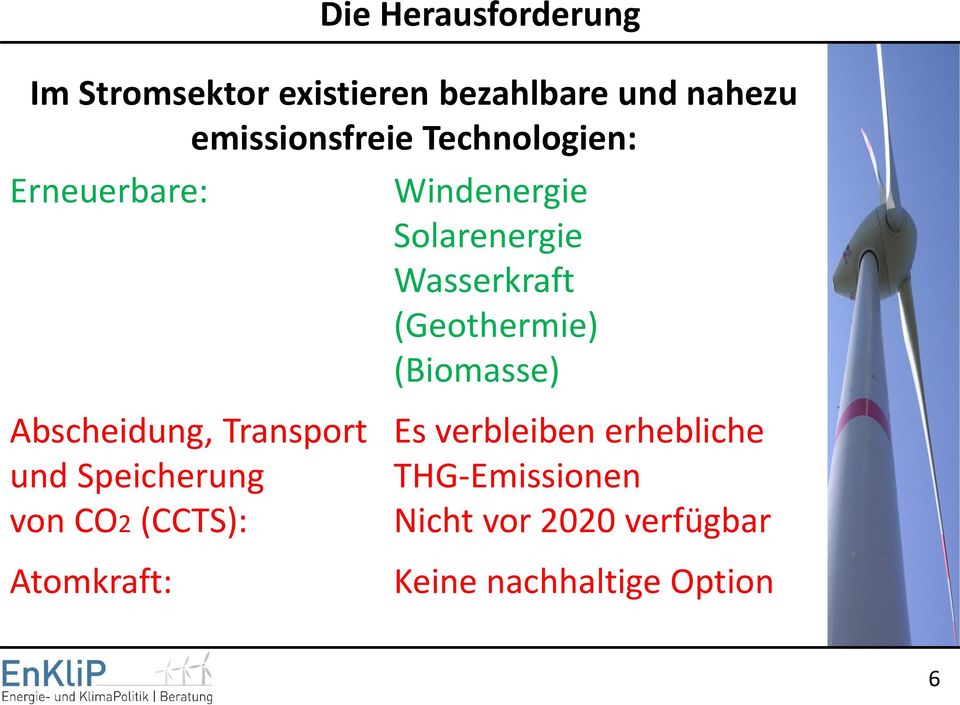 (Geothermie) (Biomasse) Abscheidung, Transport und Speicherung von CO2 (CCTS):