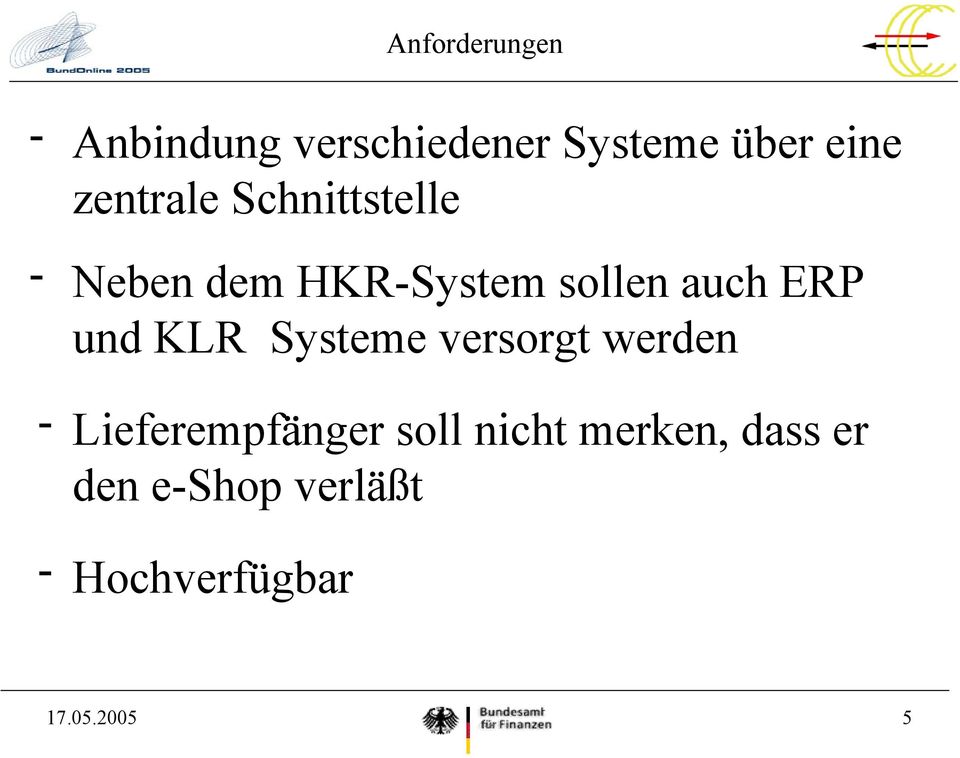 ERP und KLR Systeme versorgt werden - Lieferempfänger soll
