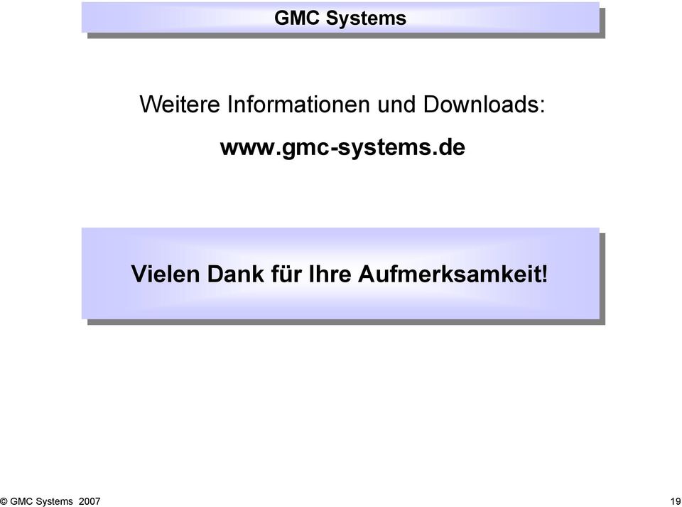 Downloads: www.gmc-systems.