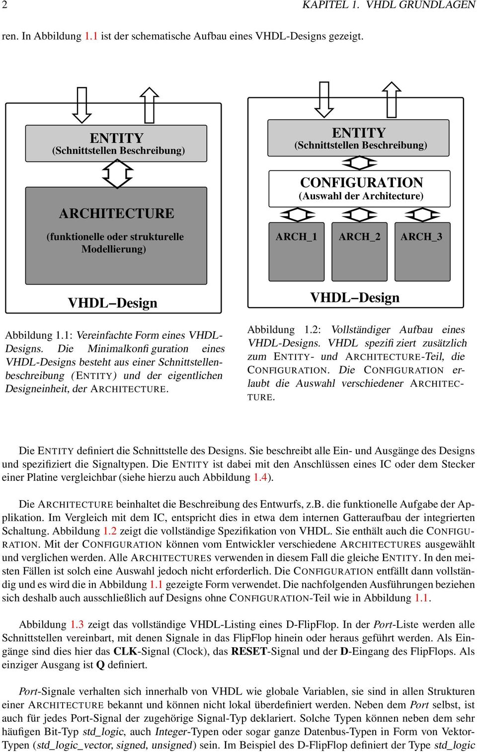 Design Abbildung 1.1: Vereinfachte Form eines VHDL- Designs.